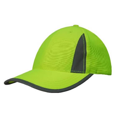 3029 Structured 6 Panel Luminescent Safety Cap with reflective inserts and trim