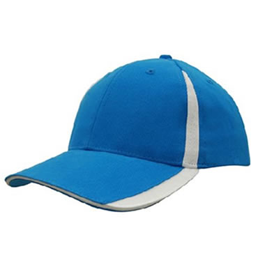 4014 Brushed Heavy Cotton Cap With Peak/Crown Flash