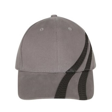 4015 Brushed Heavy Cotton Cap With PVC Tyre Track
