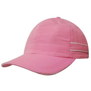 4077 Microfibre Sports Cap with piping & sandwich