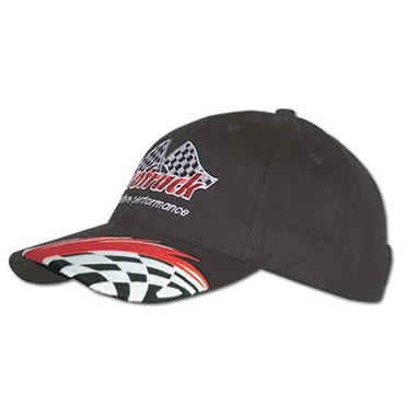 4183 Brushed Heavy Cotton Cap With Swoosh/Checks Embroidery