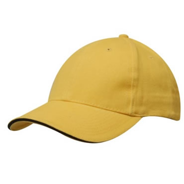 4210 Heavy Brushed Cotton Cap With Sandwich Trim