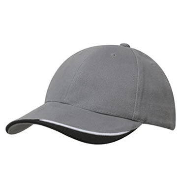 4167 Heavy Brushed Cotton Cap With Indented Peak