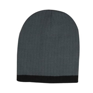 4195 Two Tone Cable Knit Beanie